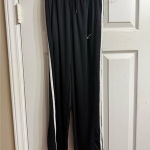 Nike Kids Black Joggers with White Accents